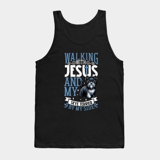 Jesus and dog - Skye Terrier Tank Top